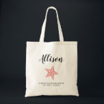 Starfish Bridesmaid Tote Bag for Wedding, Pink<br><div class="desc">Fill this lovely bag with the accessories your girls need for your bachelorette or wedding weekend!</div>