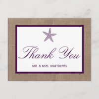 Starfish Burlap Beach Wedding | Choose Your Colour