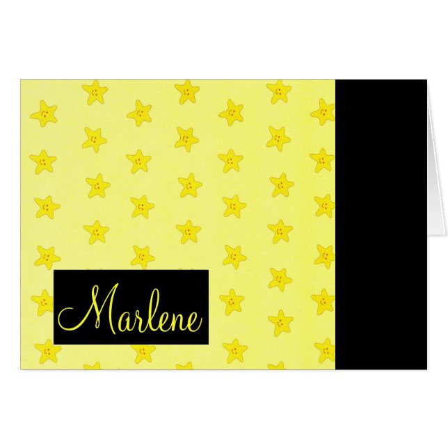 Starfish Card with Name (Front Horizontal)