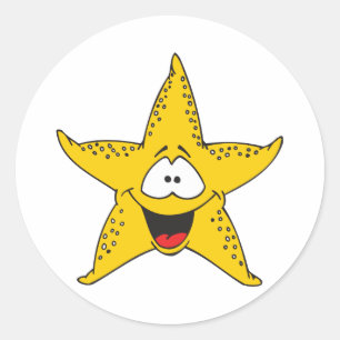 Starfish Classic Round Sticker