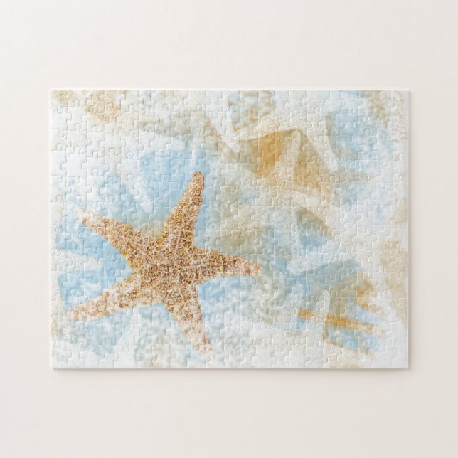 Starfish Coastal Beach Ocean Theme Jigsaw Puzzle (Horizontal)