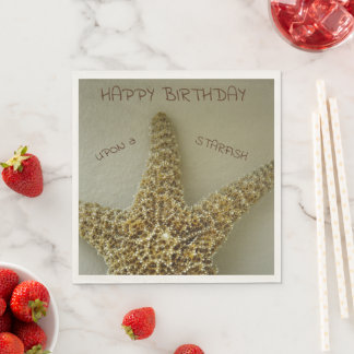Starfish Coastal Photographic Customisable Napkins