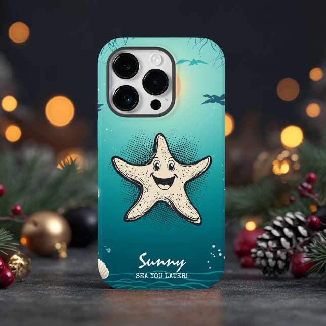 Starfish Cool - Ocean Vibes & Retro Charm Case-Mate iPhone Case (Creator Uploaded)