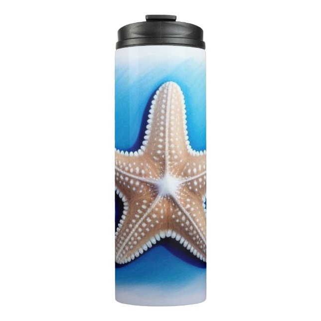 Starfish Crayon Drawing Thermal Tumbler (Front)