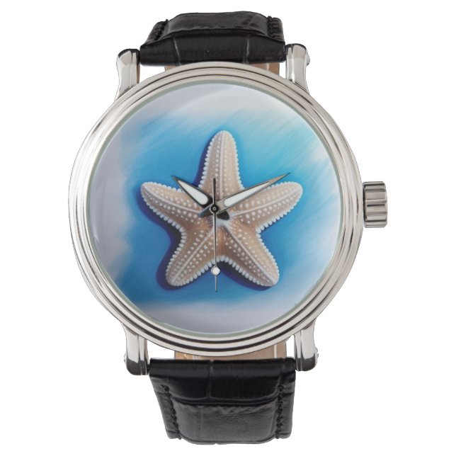 Starfish Crayon Drawing Watch (Front)
