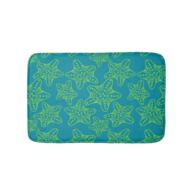 Starfish Crowd Pattern Bath Mat (Front)