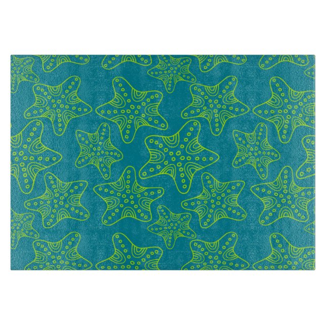 Starfish Crowd Pattern Cutting Board (Front)