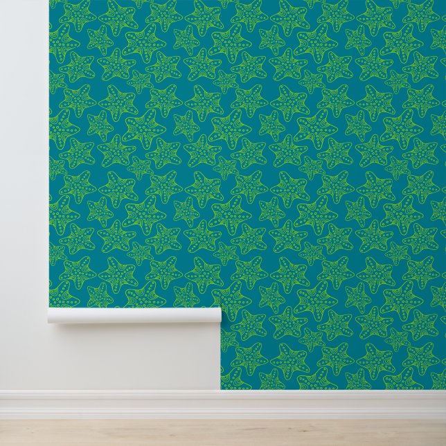 Starfish Crowd Pattern | Monogram Wallpaper (Application)