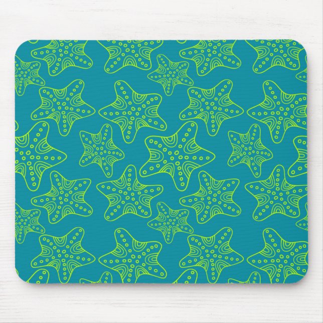 Starfish Crowd Pattern Mouse Pad (Front)