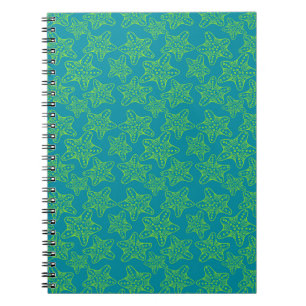 Starfish Crowd Pattern Spiral Notebook