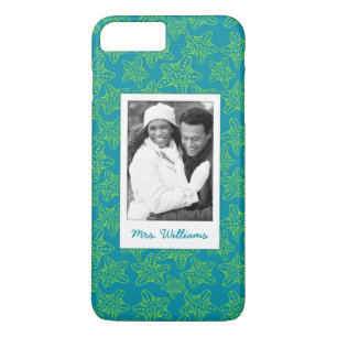 Starfish Crowd Pattern   Your Photo & Name iPhone 8 Plus/7 Plus Case