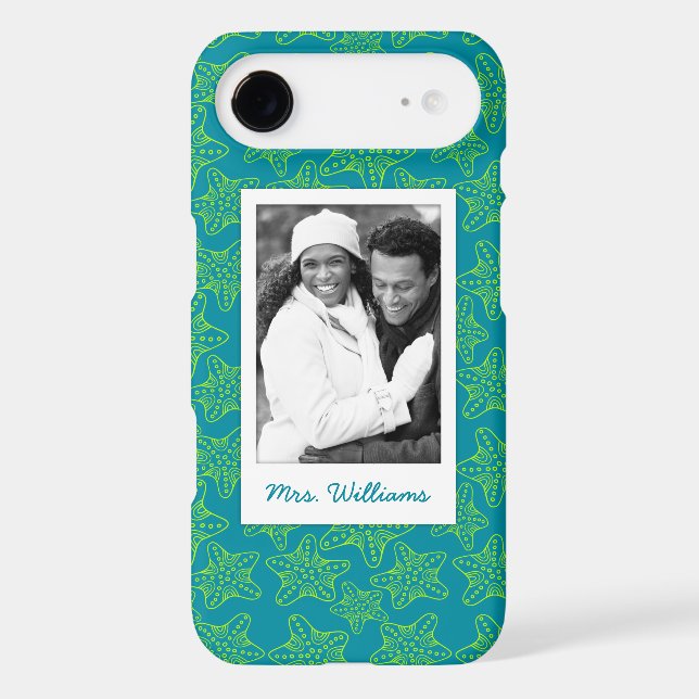 Starfish Crowd Pattern | Your Photo & Name Case-Mate iPhone Case (Back)