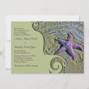 Starfish Destination or Beach Wedding Invitation