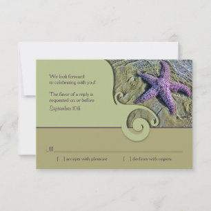 Starfish Destination Wedding RSVP Reply Card