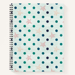 Starfish Dot Dance Double Sided Notebook