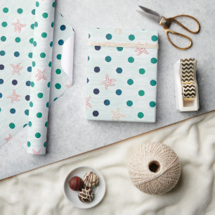 Starfish Dot Dance Wrapping Paper