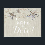 Starfish Elegance Beach SAVE THE DATE Postcard<br><div class="desc">Starfish Elegance Beach SAVE THE DATE Postcard. Customise however you want.</div>