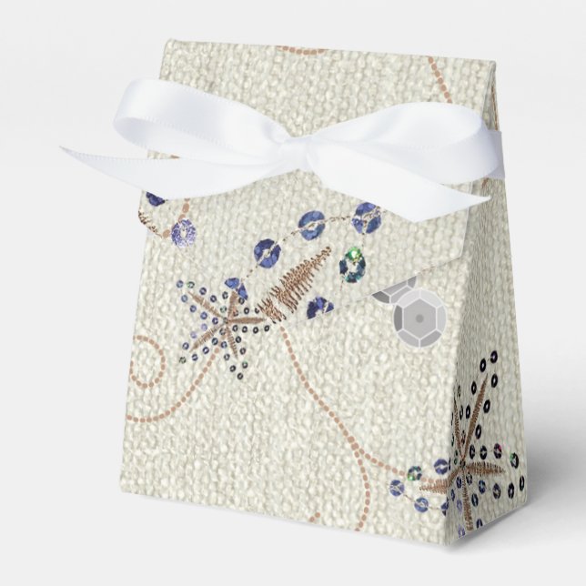 Starfish Elegance Wedding Beach Party Favour Boxes (Front Side)