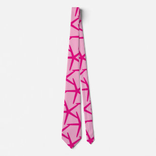 Starfish Hot Pink Nautical Beach Style Colourful Tie