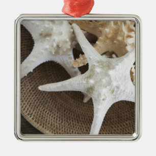 Starfish in a basket metal tree decoration