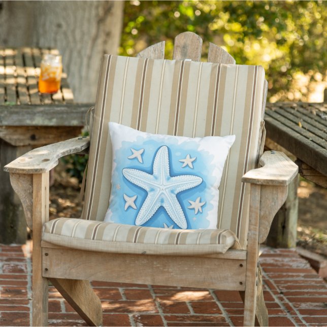 Starfish in Blue Cushion (Chair)