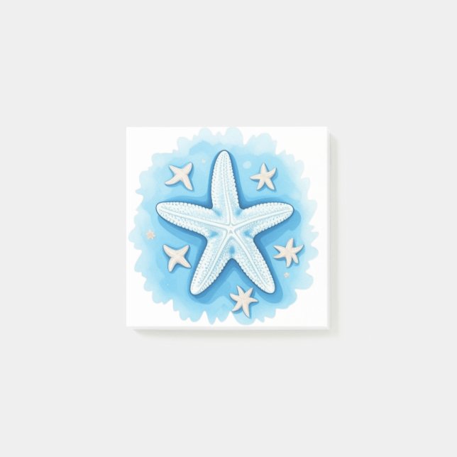 Starfish in Blue Post-it Notes (Front)