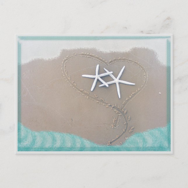 Starfish in Heart Postcard (Front)