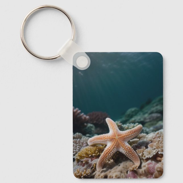 Starfish in the Deep Sea Key Ring (Front)