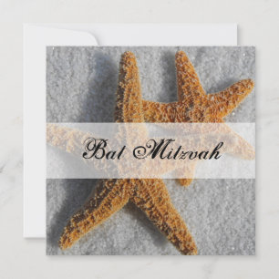 Starfish in the Sand Bat Mitzvah Invitation