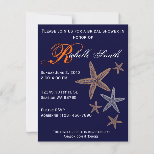 Starfish Invitation (Front)