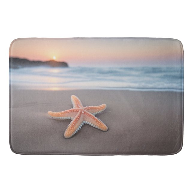Starfish Lying on a Beach Bath Mat (Front)