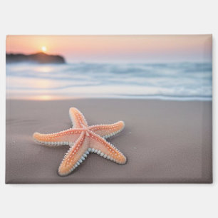 Starfish Lying on a Beach Magnet
