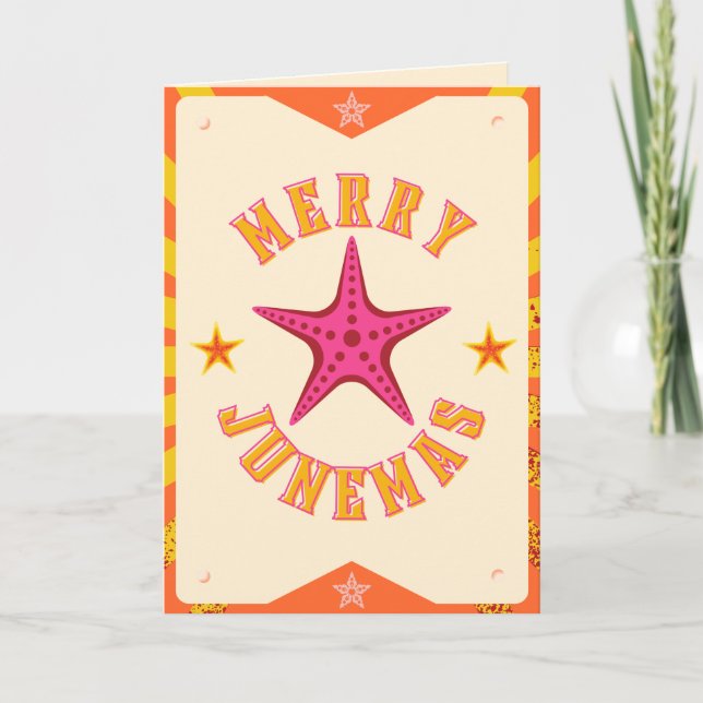 Starfish Merry Junemas Card (Front)