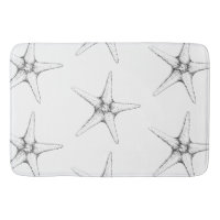 Starfish modern sea life pattern beach bathroom
