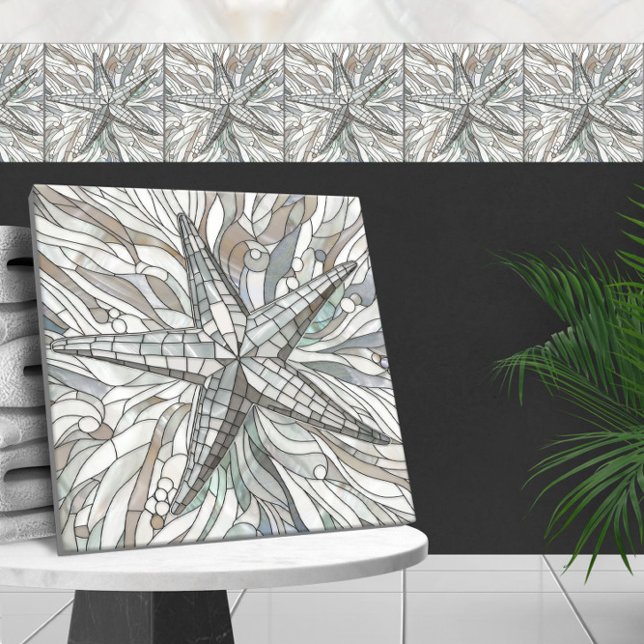 Starfish mosaic art - Mother of pearl Tile (Creator Uploaded)