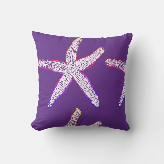 Starfish Multicolor Pink Purple Mother's Day Gift Cushion (Front)