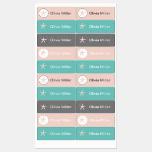 Starfish name labels for school camp daycare