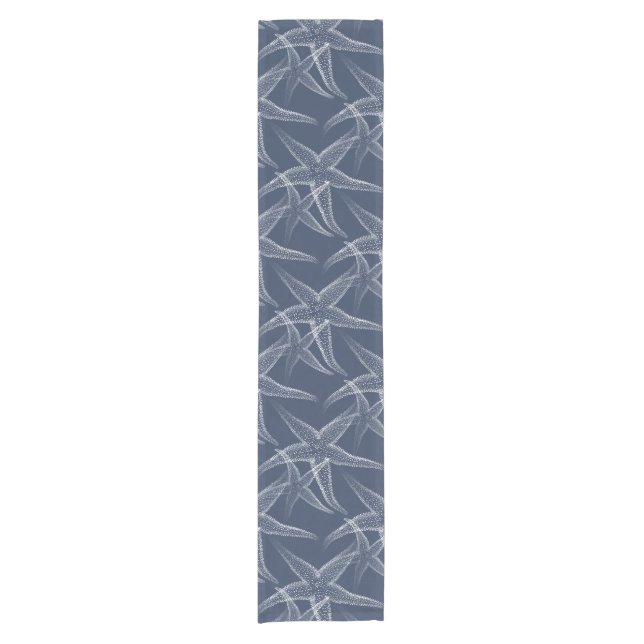 Starfish Navy Blue Beach Table Runner (Front)