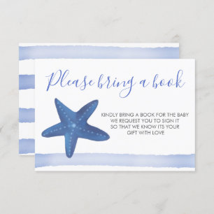 Starfish   Ocean Baby Shower Bring A Book Invitation