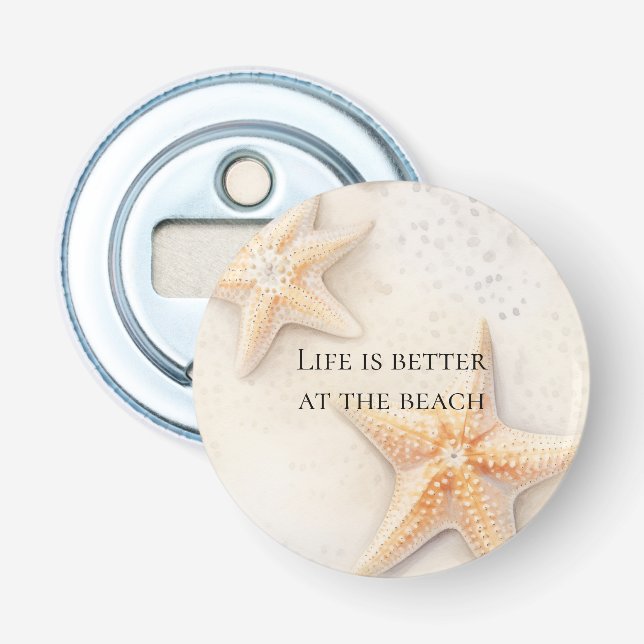 Starfish Ocean Beach  Bottle Opener (Front)