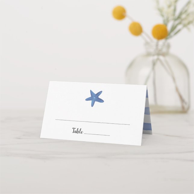 Starfish | Ocean Wedding Escort Card (Front)