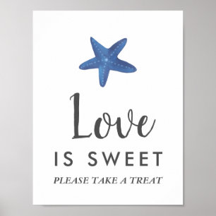 Starfish Ocean Wedding Love Is Sweet Sign