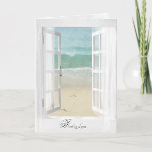 starfish ocean window thinking of you card