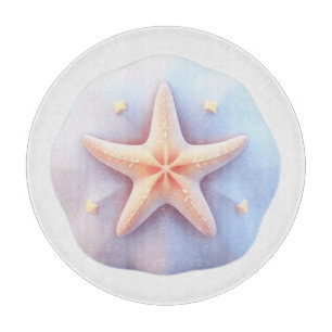 Starfish on a Unique-Shaped Stone Cutting Board