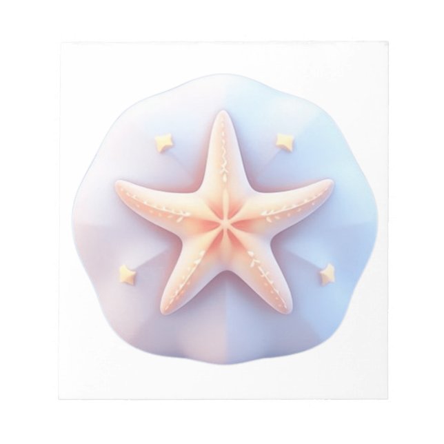 Starfish on a Unique-Shaped Stone Notepad (Front)