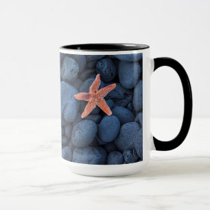 Starfish On Black Rocks Along The Coast   Iceland Mug