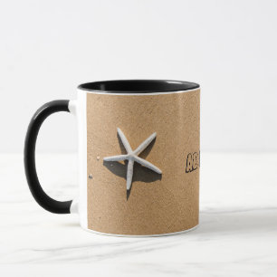 Starfish on Sandy Beach Mug