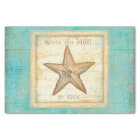 Starfish on Teal Wood