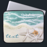 Starfish on the Beach Teal Sea Water Tropical Laptop Sleeve<br><div class="desc">Starfish on the Beach Teal Sea Water Tropical sleeve.</div>