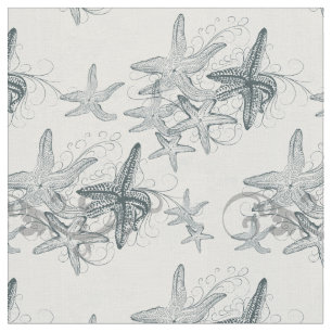 Starfish On The Sea Pattern Fabric